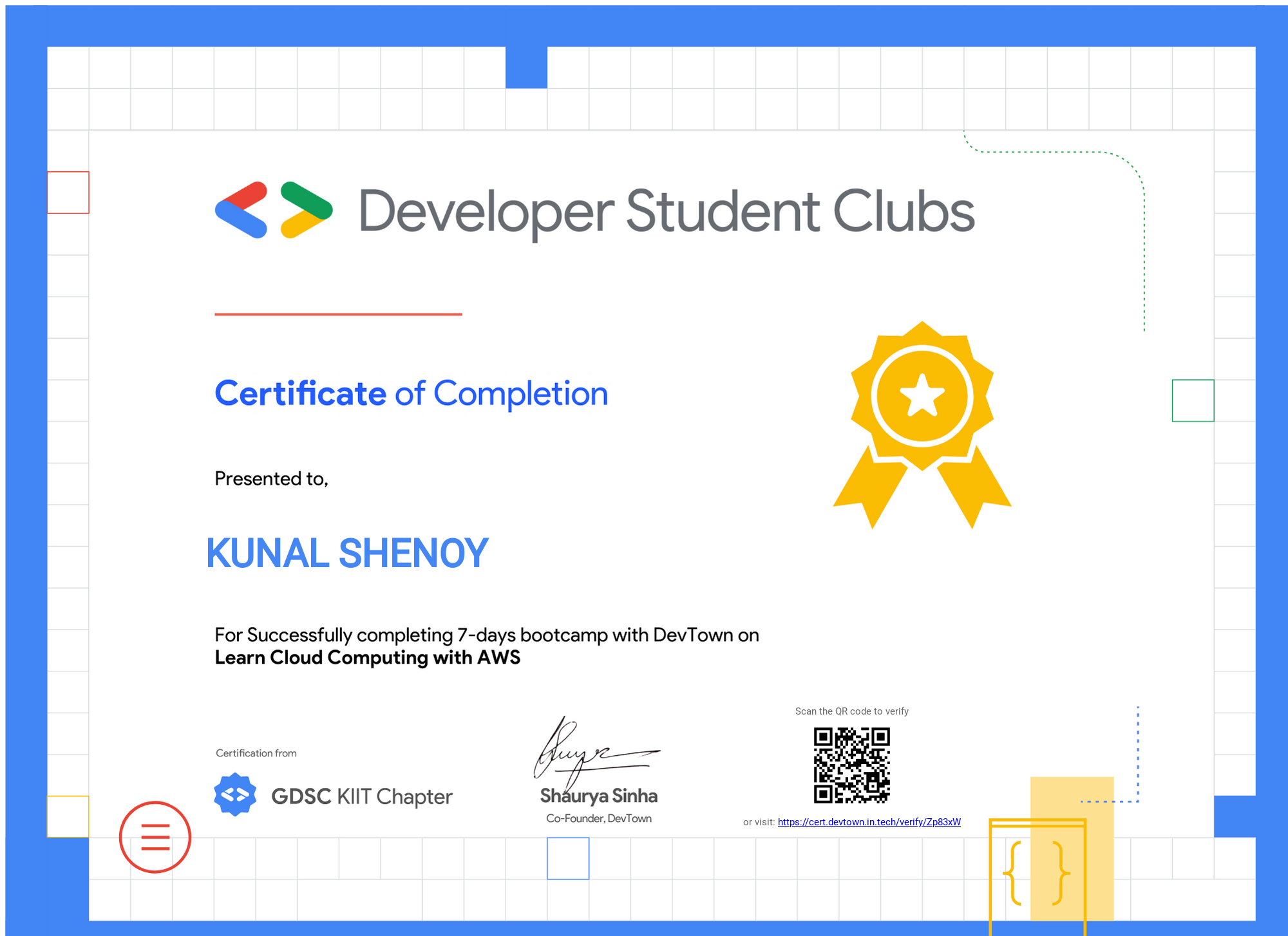 Cloud Computing with AWS Bootcamp(GDSC)