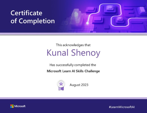 Microsoft Learn AI SKills Challenge